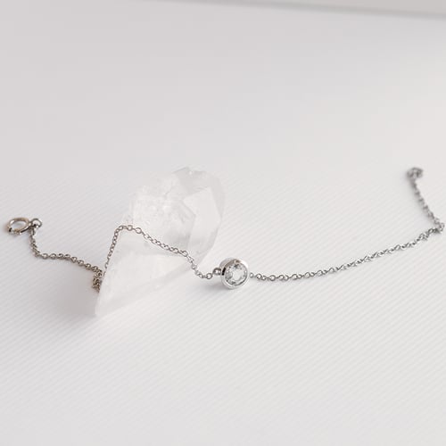 Goldenes Armband mit weißem Topas Arleth