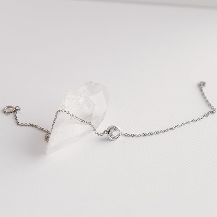 Goldenes Armband mit weißem Topas Arleth 120738