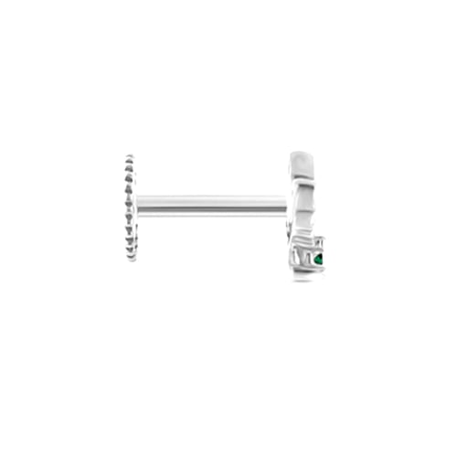 Goldener Piercing Ohrstecker mit Smaragden Amina
