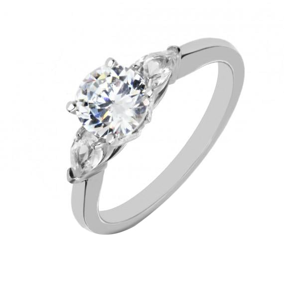 Platinring mit Diamanten