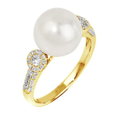 Ring aus Gold mit Perle 79177