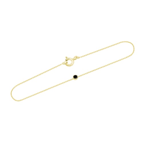 Minimalistisches Armband aus Gold mit schwarzem Diamanten Bonato