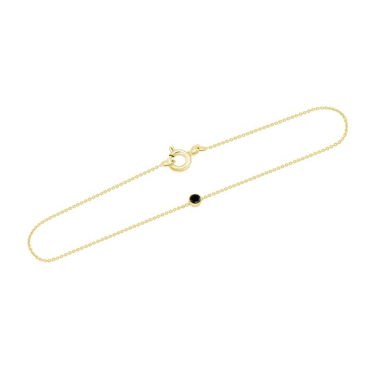 Minimalistisches Armband aus Gold mit schwarzem Diamanten Bonato 36812