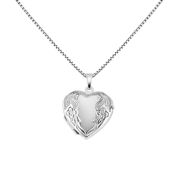 Silbernes Medaillion in Herzform zum Öffnen 139892