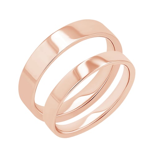 Flache Eheringe aus Gold Ilah
