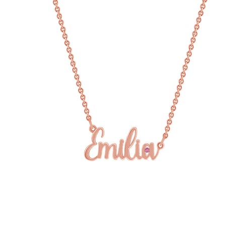 Goldene Kette mit Namen und Edelstein Harlow