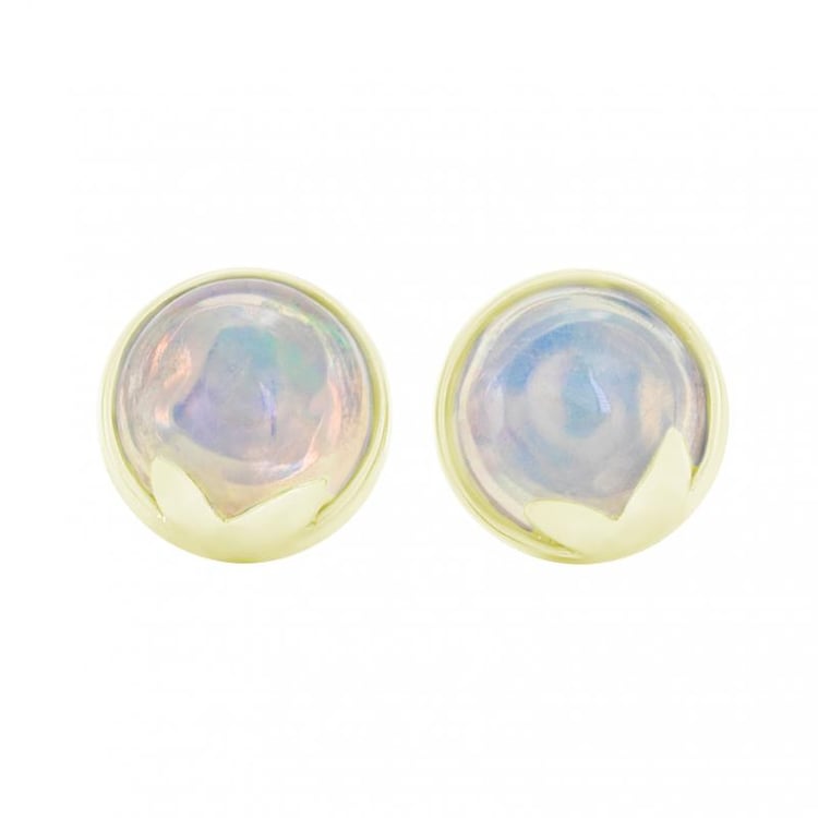 Romantische runde Ohrstecker aus Gold mit Opalen Erica 24935