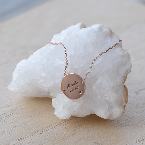 Goldenes Armband mit schwatzen Diamant Shalek