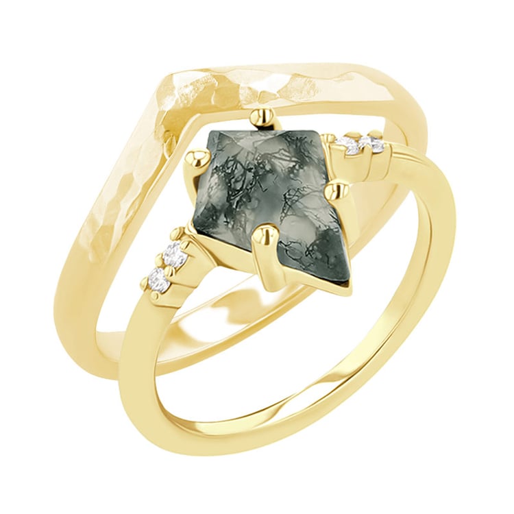 Ring Set mit Achat Vinka 125275