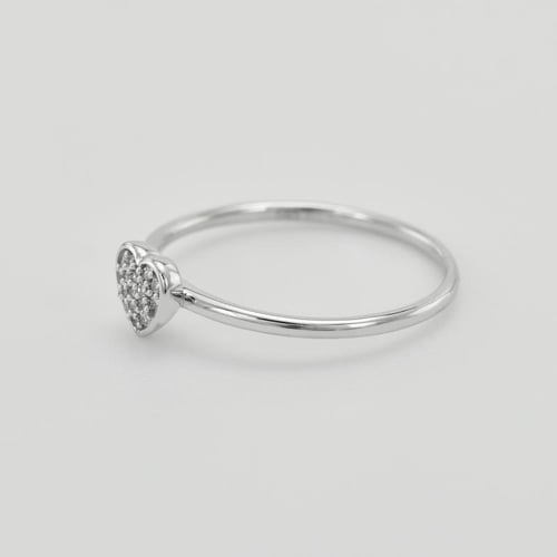 Ring in Herzform voller Lab Grown Diamanten Ubline