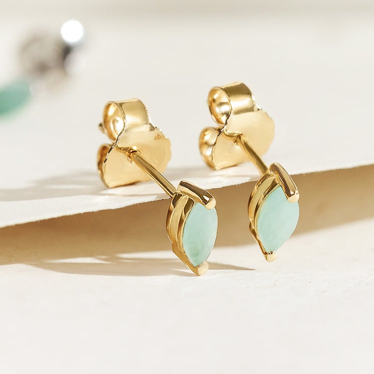 Minimalistische Ohrringe mit Smaragden 158411