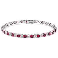 Tennisarmband mit Lab Grown Rubinen und Diamanten Vekic