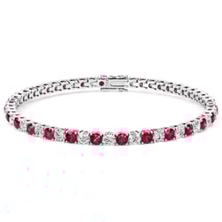 Tennisarmband mit Lab Grown Rubinen und Diamanten Vekic