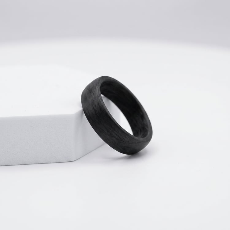 Leicht abgerundeter Ring für Herren aus Carbon Lorena 167776