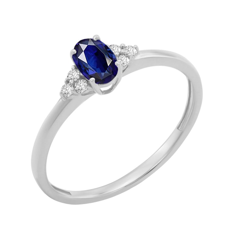 Verlobungsring mit Saphir und Diamanten Sheldo