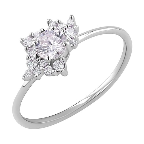 Unkonventioneller Cluster Verlobungsring mit Lab Grown Diamanten Talisha
