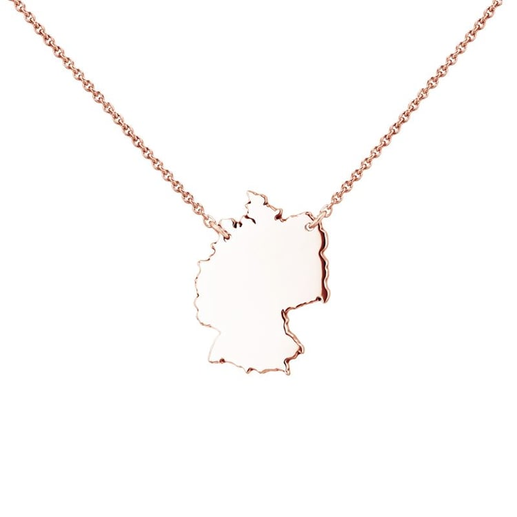 Silberne Kette mit Anhänger in Form von Deutschland 106522