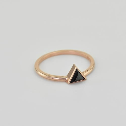Set mit Eternity-Ring und schwarzem Trillion-Diamantring Begona