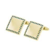 Manschettenknöpfe aus Gold mit blauen Diamanten Urban