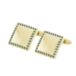 Manschettenknöpfe aus Gold mit blauen Diamanten Urban