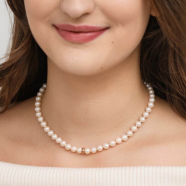 Silberne Perlenkette Kester 165066