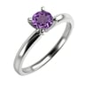Goldring mit violettem Amethyst