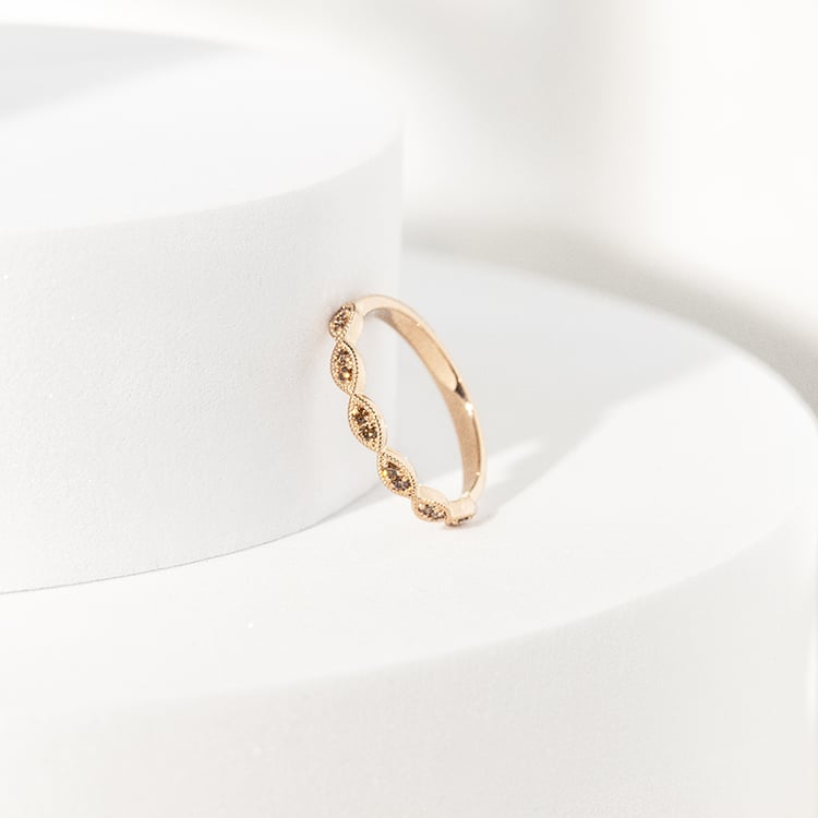 Zarter Memoirering mit champagner Diamanten Talita 142615