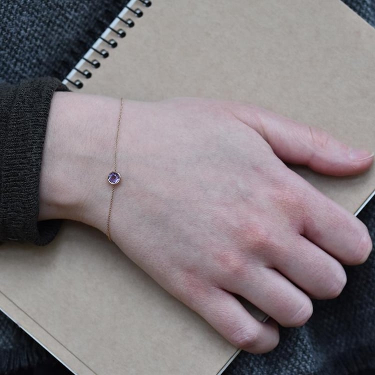 Goldarmband mit Amethyst Arleth 28231