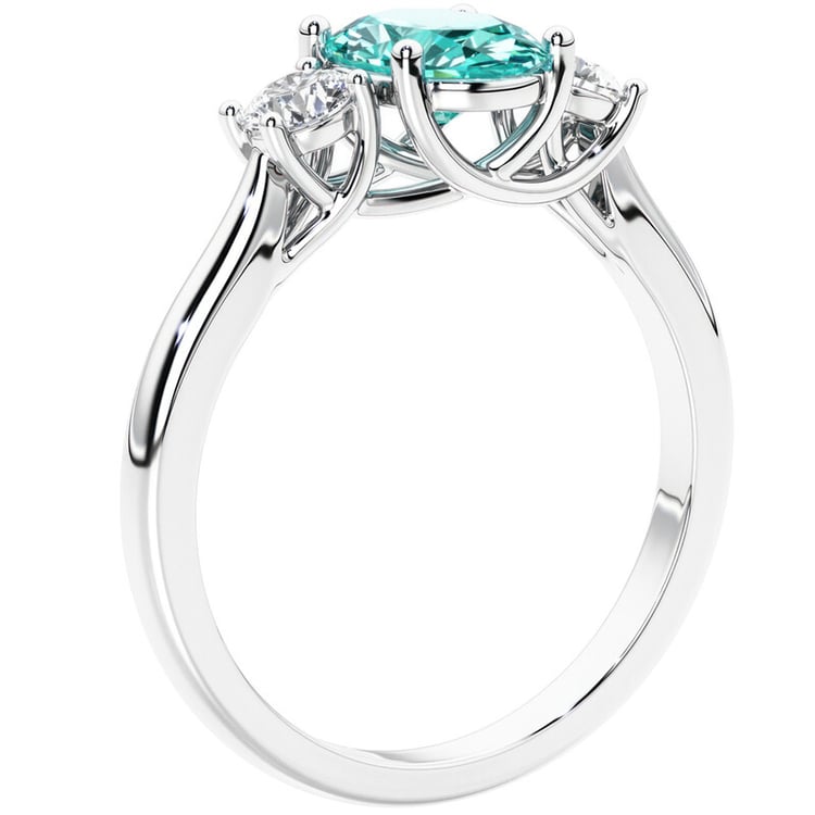 Goldener Ring mit einem Lab Grown Paraiba Turmalin und Diamanten Brink 145120