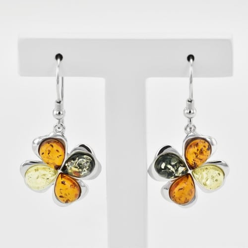 Silbernes Schmuckset mit Bernsteinen Ginger