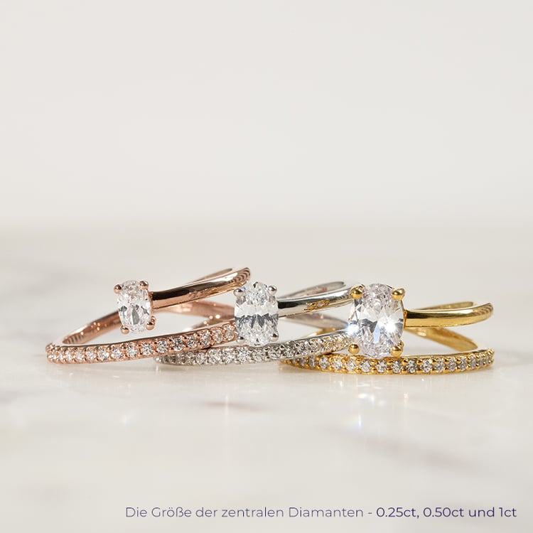 Unkonventioneller Verlobungsring mit Lab Grown Diamanten Lori 137541