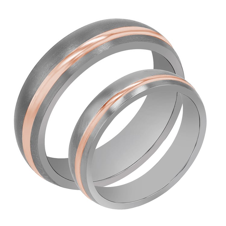 Eheringe aus Titan und Gold Gould