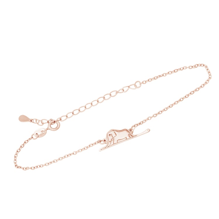 Silbernes Armband Der Kleine Prinz mit einem Elefanten und einer Gravur