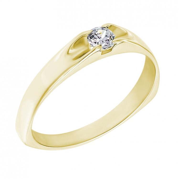 Goldener Diamantring 13020