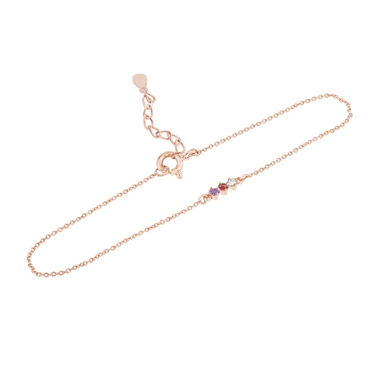 Silbernes Armband mit Edelsteinen Ihrer Wahl Joe 101788