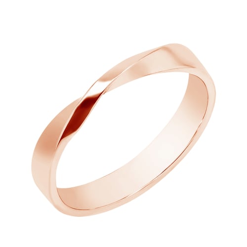 Goldene Eheringe mit Twist und Lab Grown Diamanten Lasha
