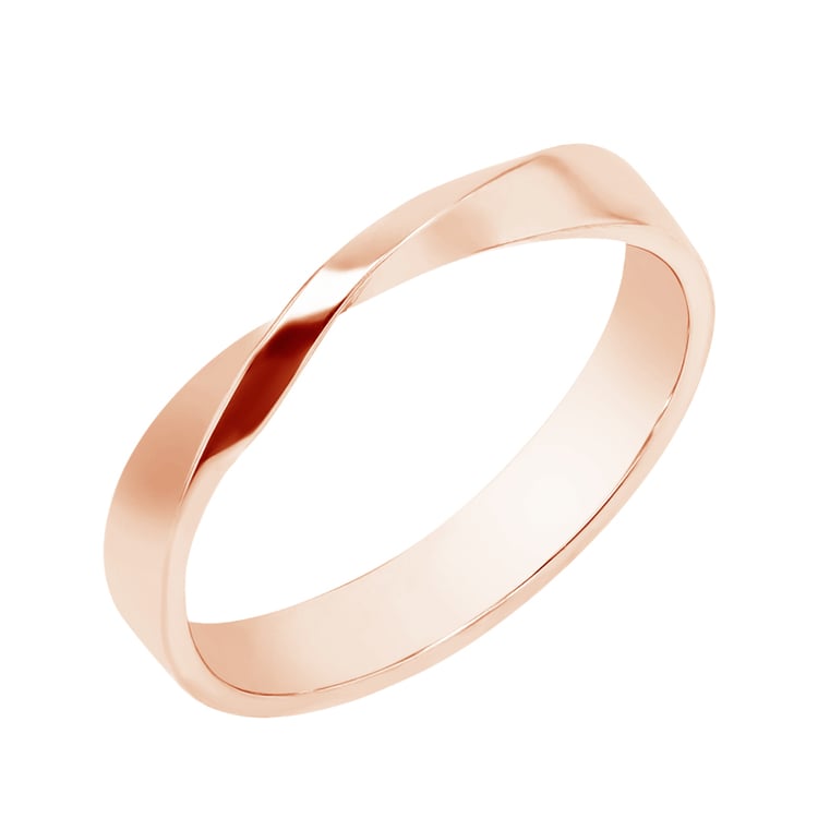 Goldene Eheringe mit Twist und Lab Grown Diamanten Lasha 124405