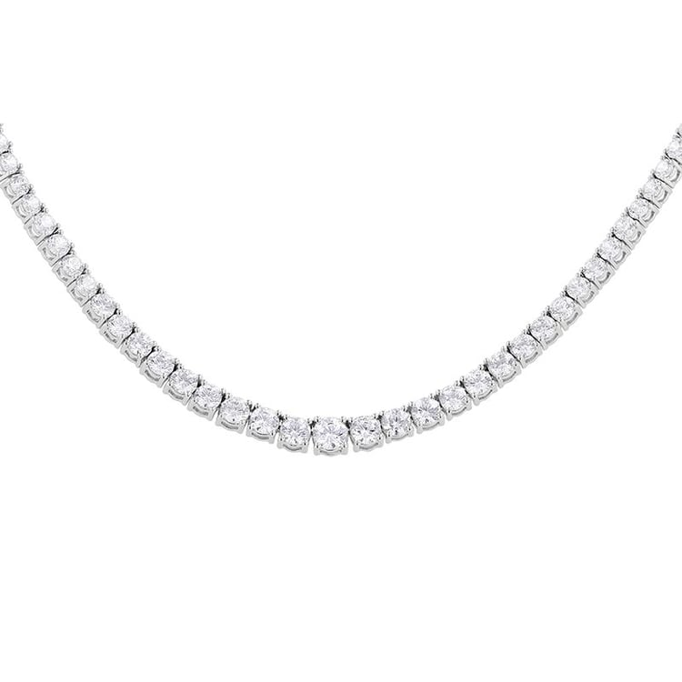 Goldene Tennis Halskette mit Lab Grown Diamanten Sharap