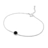 Silbernes Armband mit schwarzem Diamanten Arleth