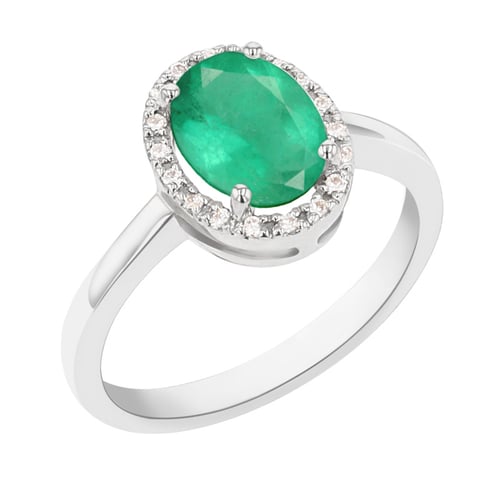 Smaragdring mit Diamanten Arya