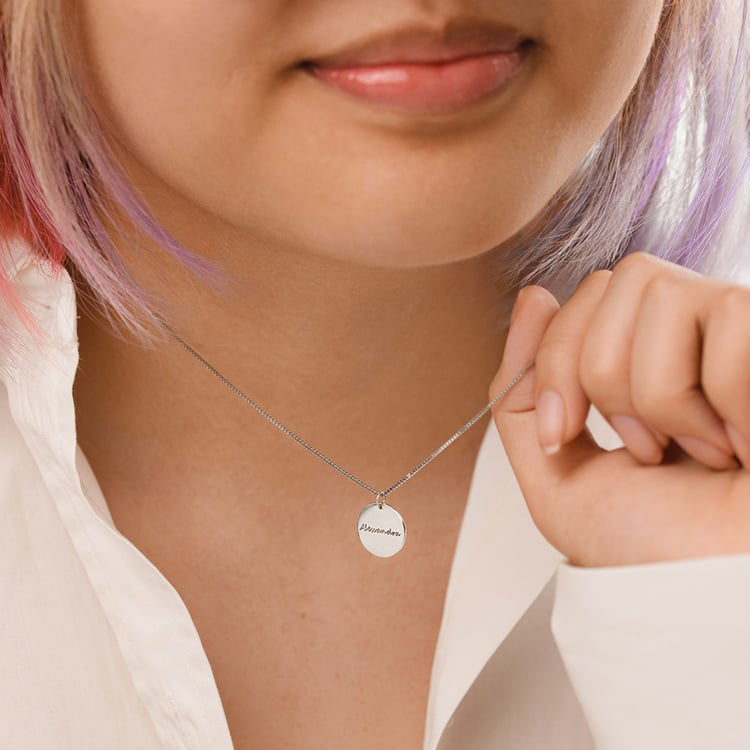 Silbener Anhänger mit beidseitiger Gravur Leasy 156754