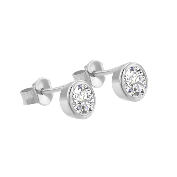 Ohrringe aus Platin mit Moissaniten Wetty 71122