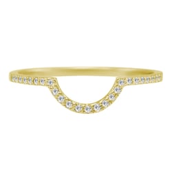 Geformter Trauring voller Diamante Tessie