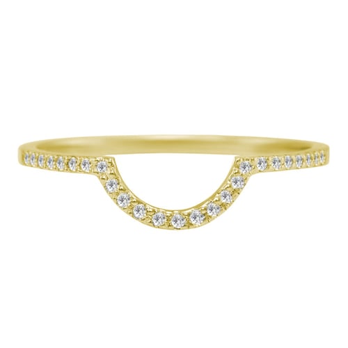 Geformter Trauring voller Diamante Tessie