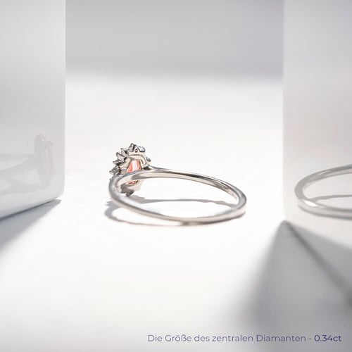 Verlobungsring mit einem zertifizierten fancy pink Lab Grown Diamanten Bayo