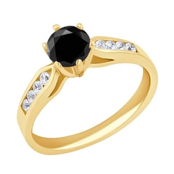 Verlobungsring mit schwarzem Diamant Mita