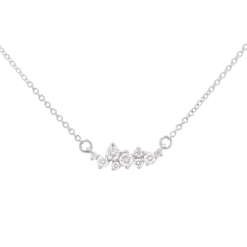 Goldene Cluster-Kette mit Diamanten Kianna