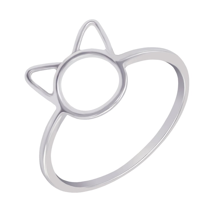 Silberring mit Katze