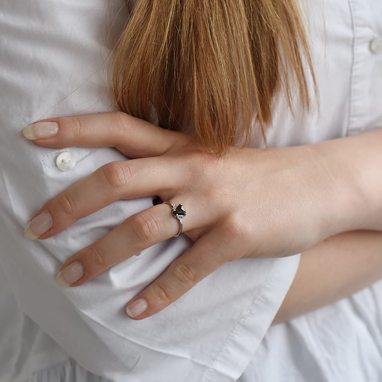 Ring mit Salt and Pepper Diamant Clay 90252