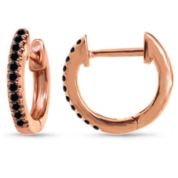 Creolen mit schwarzen Diamanten Gomati